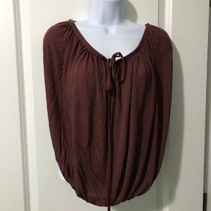 LAmade Sleeveless Blouson Top RumRaisin Red